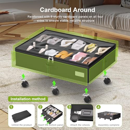 homyfort Under Bed Shoe Storage - Image 6