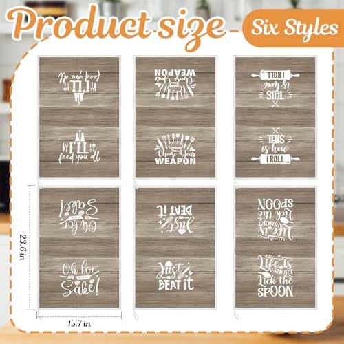 Bencailor 6 Pcs Farmhouse Kitchen Towels Brown Kitchen Decor and Accessories - Image 4