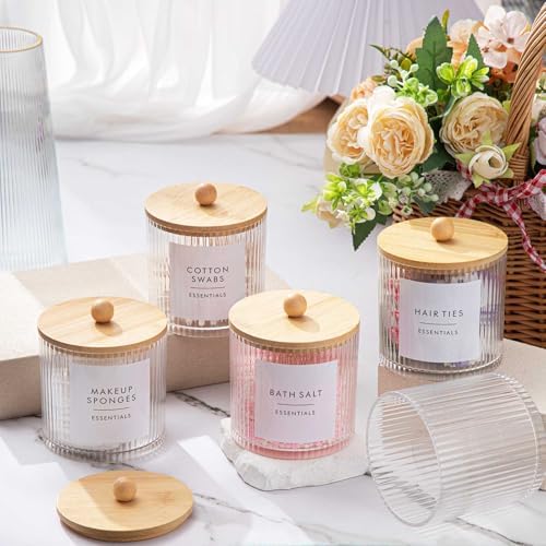 6 Pcs Plastic Holder Dispenser Bathroom Jars - Image 6