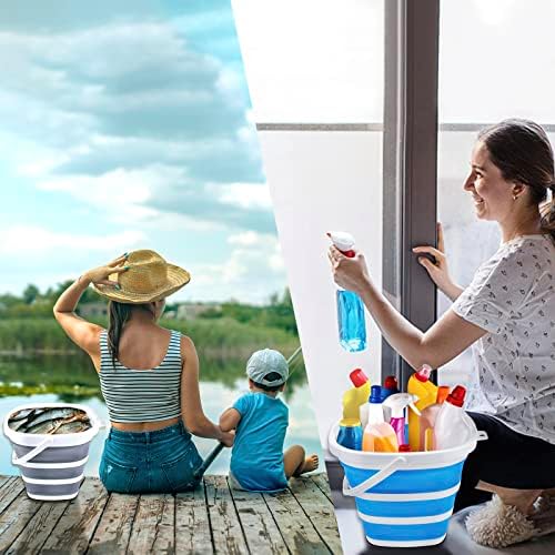 2 Pack Collapsible Buckets 10L 2.6 Gallon Cleaning Bucket Mop Bucket Folding - Image 5