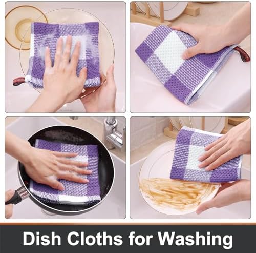 Mordimy Cotton Waffle Weave Dish Cloths, 6 Pack - Image 4