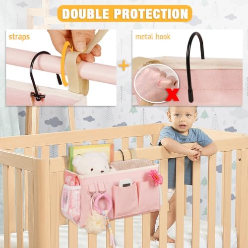 Lilithye Bedside Caddy, Bedside Storage Bag Hanging Organizer - Image 4