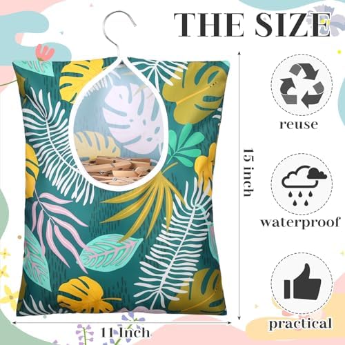 Woanger 2 Pcs Clothes Pin Bag 15 X 12 In Clothespin Holder - Image 2