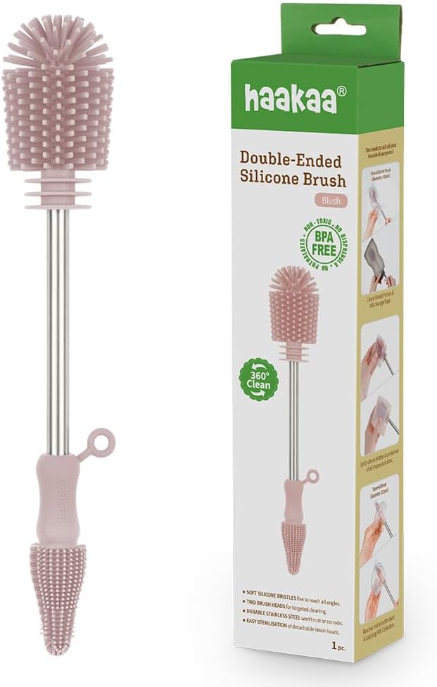 Haakaa Food-Grade Silicone Double-Ended Cleaning Brush | Household Cleaning by haakaa