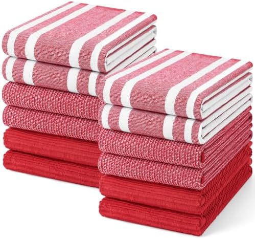 Homaxy Cotton 380 GSM Premium Kitchen Towels, 12 Pack by Homaxy