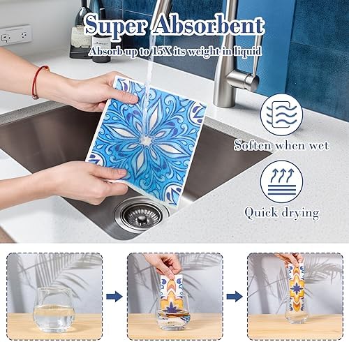 Lucomb 8 Pack Swedish Dish Cloths - Image 3