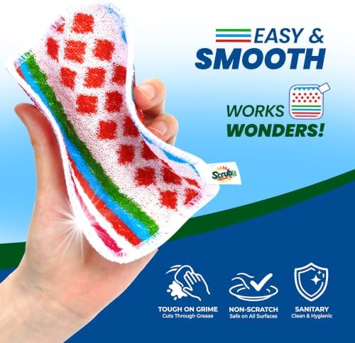 SCRUBIT 5 Pack Reusable Non-Scratch Dish Scrubbers - Image 2