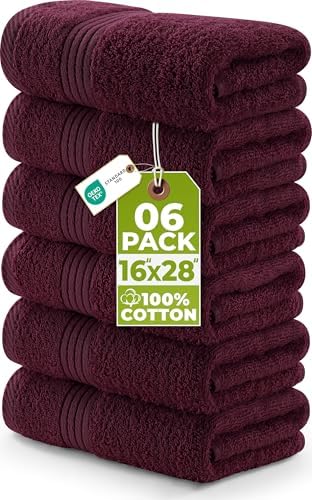 Utopia Towels 6 Piece Premium Hand Towels Set, 16 by 28 inches, 100% Ring Spun by Unknown