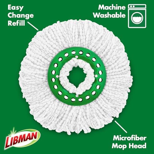 Libman Tornado Spin Mop Refill Microfiber Heads, 4 Pack - Image 6