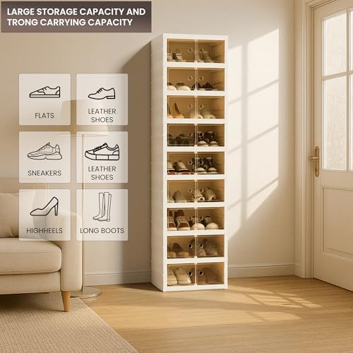Foldable Shoe Organizer Storage Box, Portable Extra Large Folding Shoe Rack - Image 5