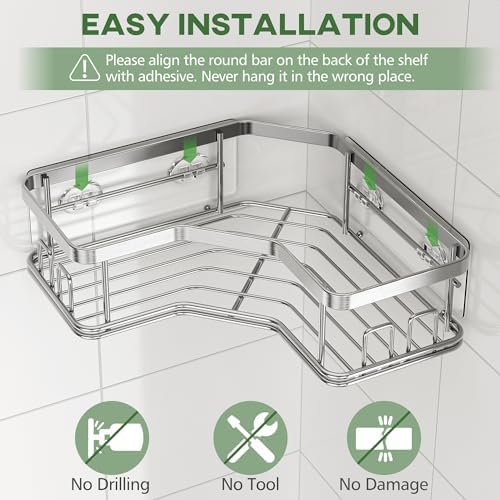 MAXIFFE 3 Pack X-Large Corner Shower Caddy - Image 3