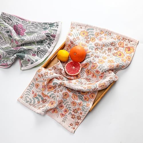 2 Pack Boho Floral Large Kitchen Tea Towels 15" x 30" - Image 5