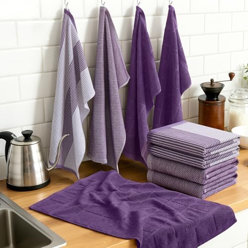 Homaxy 9 Pack Cotton Terry Premium Kitchen Towels, 18 x 28 in - Image 6