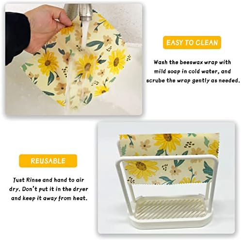 Beeswax Wrap, 9 Pack Eco-Friendly Beeswax Wraps - Image 5