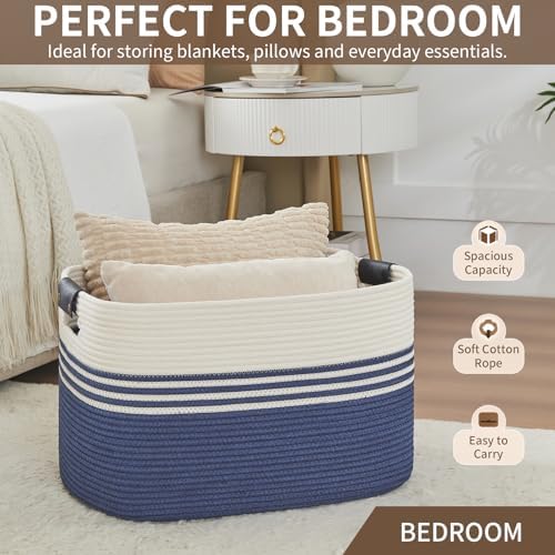 Laundry Hamper with Handles, 72L Rope Laundry Basket - Image 6