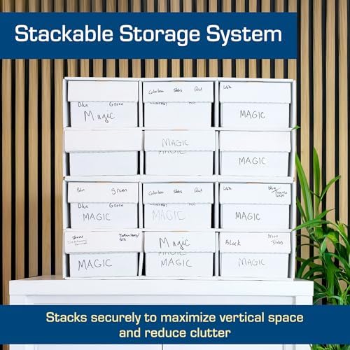 BCW Two Row Shoe Box Card House Storage Box | Stackable Trading Card Storage Box - Image 6