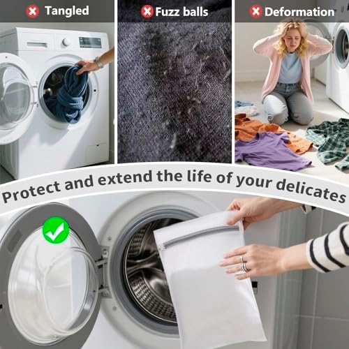 150L Laundry Bag Backpack with 3 Sizes Mesh Wash Bags and Shoulder Straps - Image 5