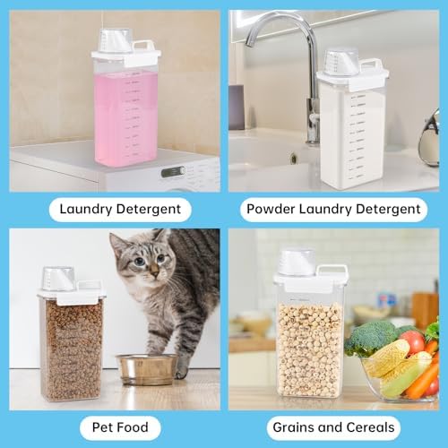 Sandmovie 3 Packs Laundry Detergent Dispenser, 78 Oz Clear Plastic Laundry Soap - Image 4