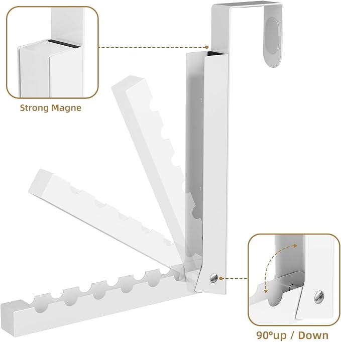 BAKON Over The Door Hanger Folding Clothes Drying Rack, Folding Hanging Coat - Image 6