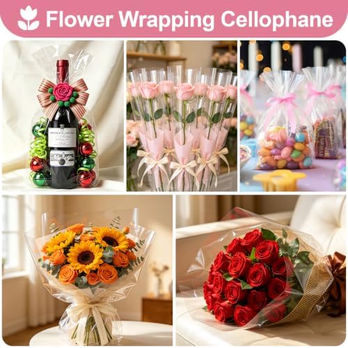 MITINU 144 Ft Clear Cellophane Wrap Roll - Image 6