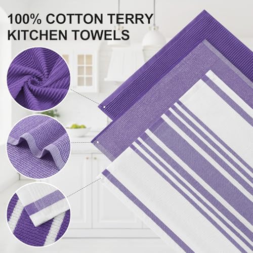 Homaxy Cotton 380 GSM Premium Kitchen Towels, 9 Pack - Image 2