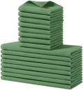 Homaxy 16 Pack 100% Cotton Kitchen Towels and Dishcloths Set, Grass Green by Homaxy