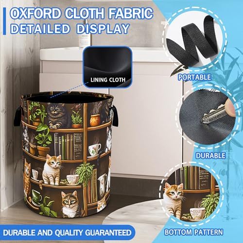 Cute Cat Laundry Basket Bookshelf Animal Oxford Cloth Laundry Hamper - Image 2