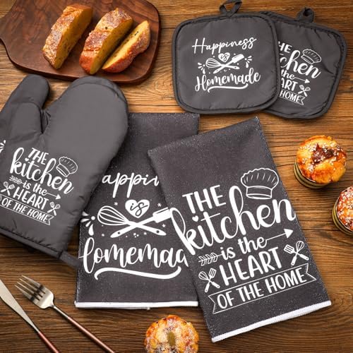 Sratte 6 Pcs Kitchen Decor Accessories Set, Dark Gray - Image 6