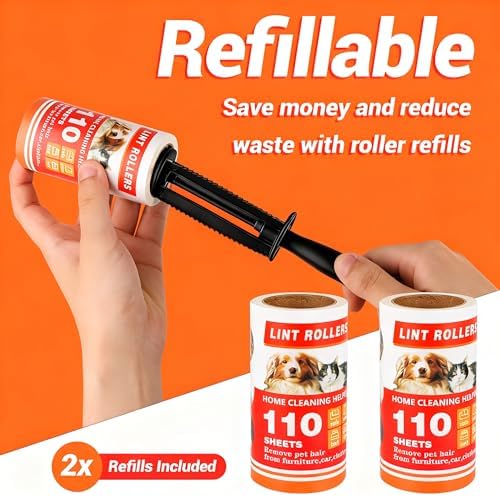 Lint Roller 220 Sheets with 2 Handle, Lint Rollers - Image 3