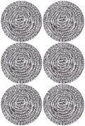 Carrie Joe Stainless Steel Scourer Heavy Duty Scrubber Pads Steel Wool Pack of 6 by Carrie+Joe