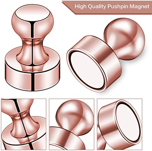 LOVIMAG Fridge Magnets 20Pcs for Refrigerator Whiteboard, Rose Gold - Image 3