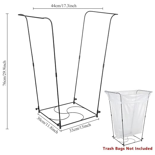 Stargarden 2 Pack Trash Bag Holder, Metal Garbage Bag Holder | Leaf Bag Holder - Image 3