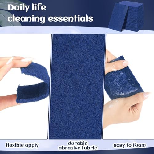 Hoolerry 100 Pcs Non Scratch Scouring Pads - Image 3
