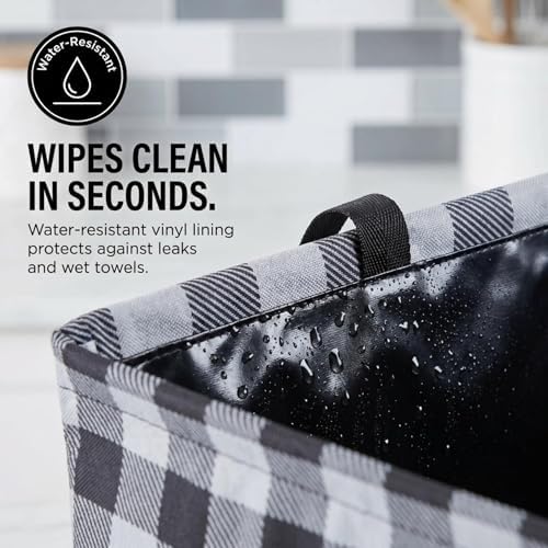 Household Essentials Black and White Plaid Krush Container All-Purpose Utility - Image 3
