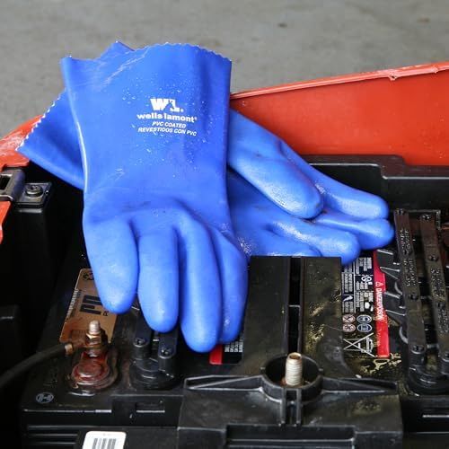 Wells Lamont PVC Chemical Resistant Gloves, Textured Grip, Gauntlet Cuff - Image 6