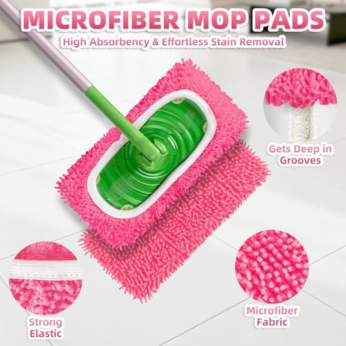 8 Pack Reusable Mop Pads for Swiffer, Microfiber Dry Sweeping Cloths - Image 4