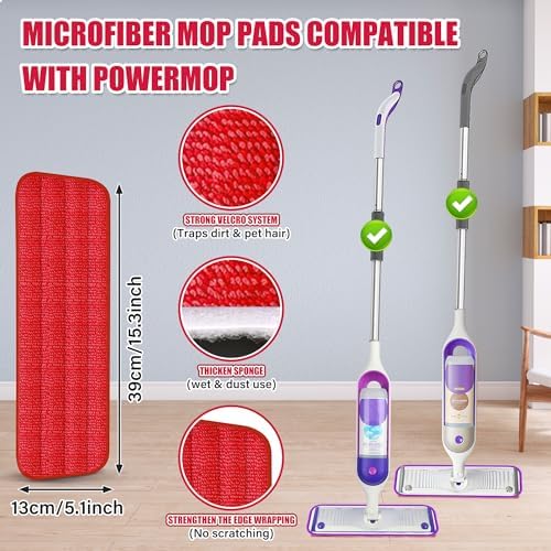 Spray Mops for Floor Cleaning: Microfiber Wet Dust Mop Hardwood Floor Mop - Image 5