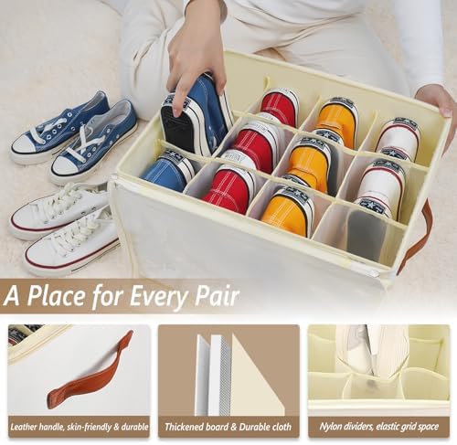 Flexible Dividers Shoe Storage Box Organizer Bins - Image 3