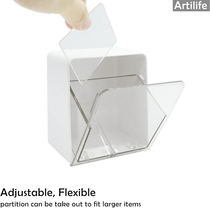 Artilife Bathroom Qtip Holder Canisters, Vanity Countertop Storage Organizer - Image 5