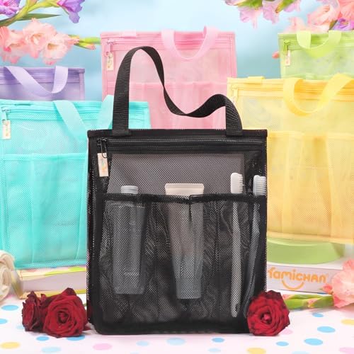 famichan Portable Mesh Shower Caddy, Gym Travel Camp Dorm Room Essentials - Image 4