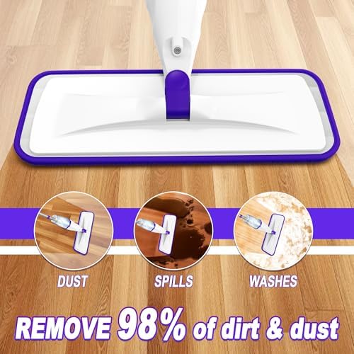 Spray Mops for Floor Cleaning: Wet Dry Mops Refillable Hardwood Floor Mop - Image 4
