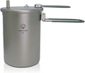 Valtcan 1800ml Titanium Rice Cooker Camping Pot Pressure with Locking Lid Lightweight Travel Backpacking High Altitude Cookware Reheat Soup Easy Rice & One-Pot Meals
