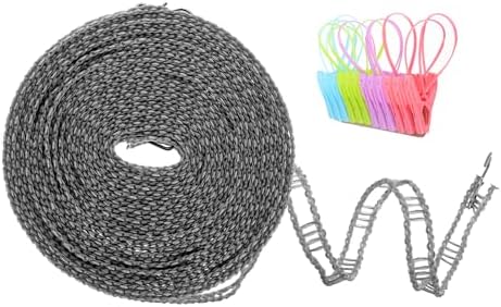 uxcell Windproof Clothesline, 10M 33ft Plastic Non-Slip Clothes Drying Rope by uxcell