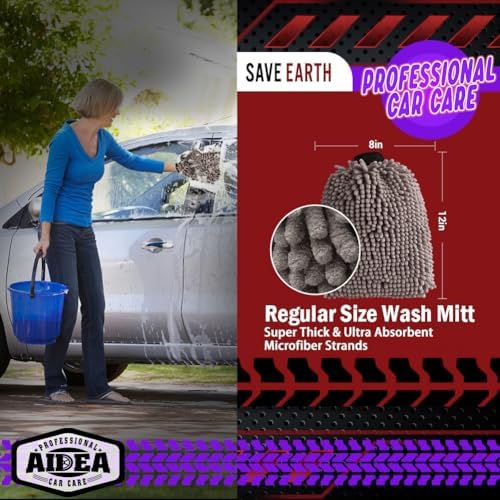 AIDEA Car Wash Mitt Microfiber, Car Wash Brush - Image 2