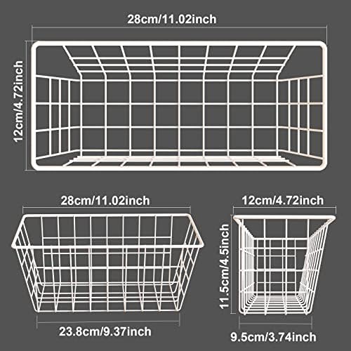 MaraFansie Wall Wire Baskets Adhesive Basket Hanging Kitchen Baskets No Drilling - Image 2