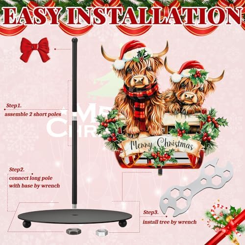Chunful Christmas Highland Cow Paper Towel Holder - Image 4