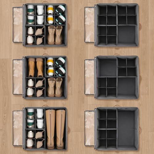 INSTY 2 Pack Shoe Organizer for Closet, Fits up to 32 Pairs, Adjustable - Image 4