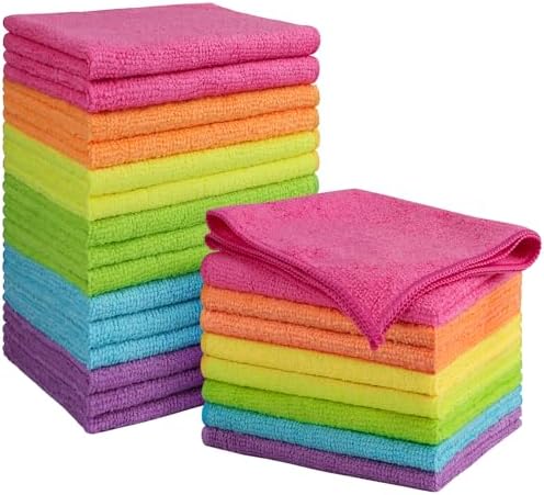 Orighty Microfiber Cleaning Cloth, Cleaning Rags, 24 Pack, 12x11 in by AllRightinOrighty