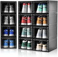 12 Pack Shoe Storage, Stackable Shoe Organizer by Amllas