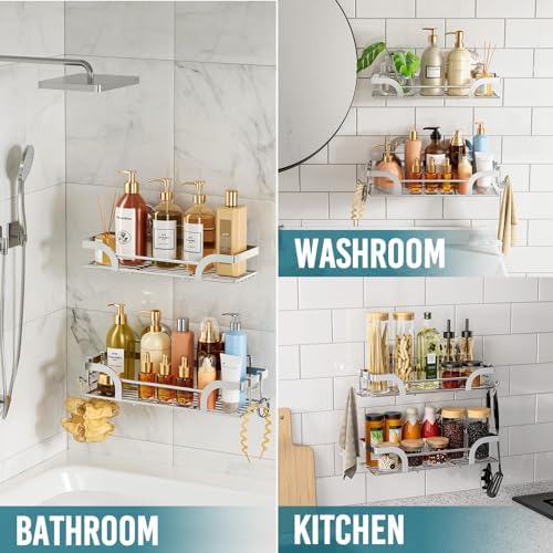 TAILI Shower Caddy Suction Cup 2 Pack, Heavy Duty Bathroom Basket - Image 5